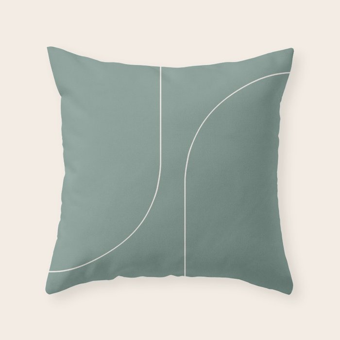 Modern Minimal Line Abstract XXIV Throw Pillow Gallery Image 6