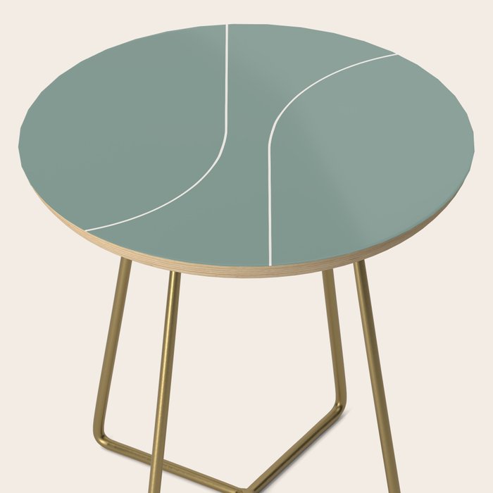 Modern Minimal Line Abstract XXIV Side Table Gallery Image 2