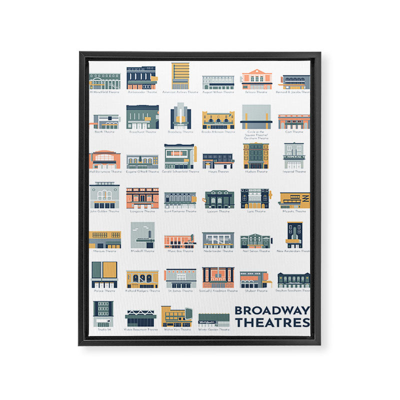 Broadway Theatres Framed Canvas Print Gallery Image 6