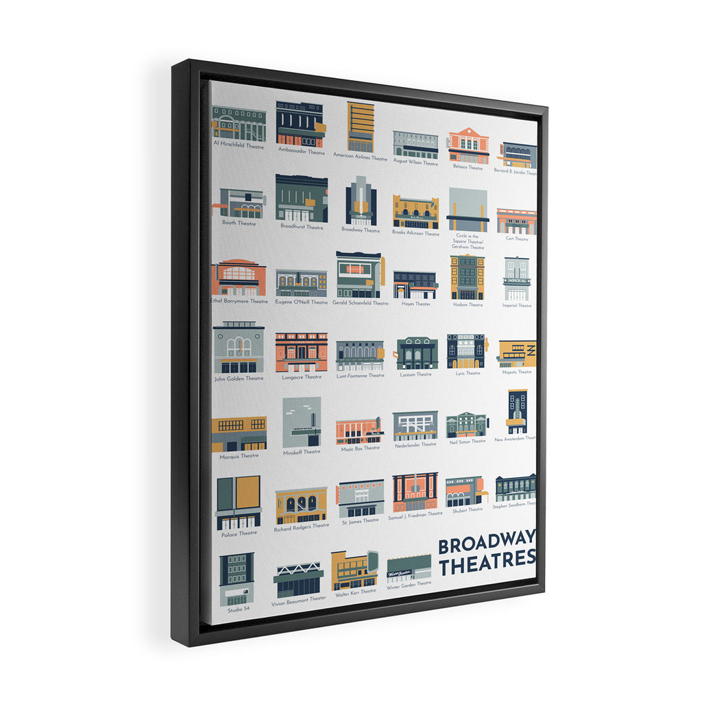 Broadway Theatres Framed Canvas Print Gallery Image 2