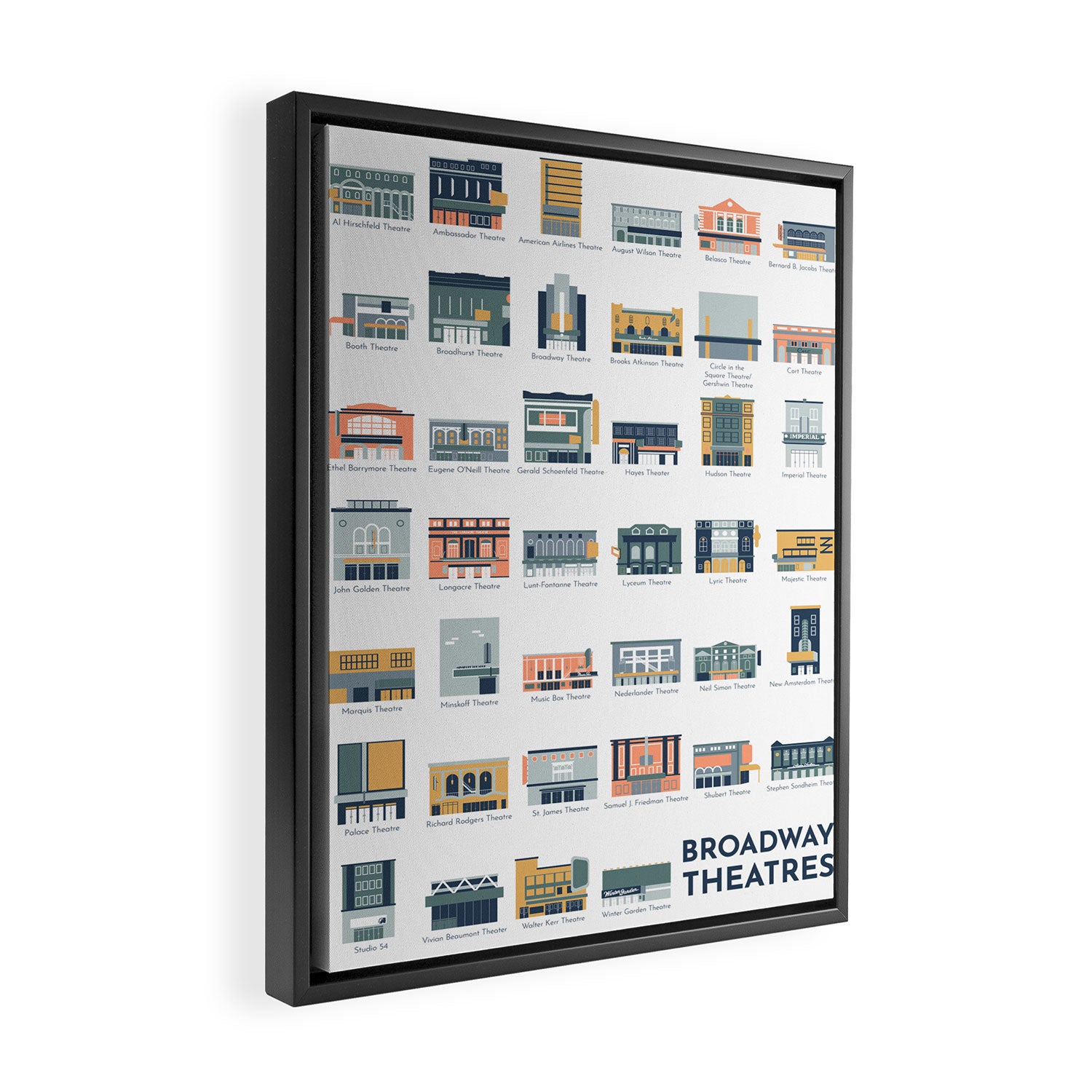 Broadway Theatres Framed Canvas Print Gallery Image 2