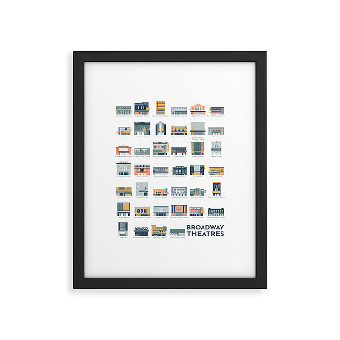 Broadway Theatres Framed Art Print Gallery Image 1