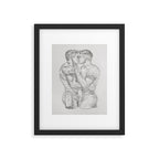 Footballers Kiss NOODDOOD sketch Framed Art Print Gallery Image 4