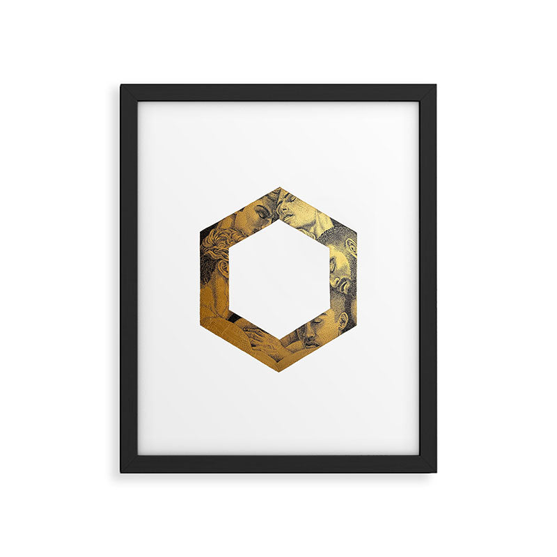 Hexed Enigma NOODDOOD Painting (GOLD DOESN'T PRINT SHINY) Framed Art Print Gallery Image 4
