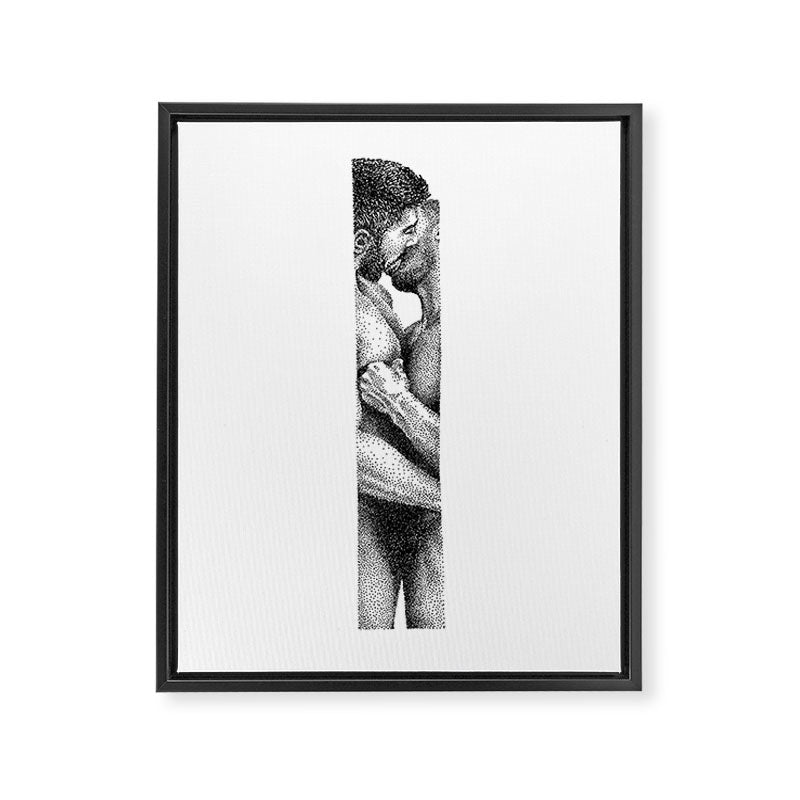 Kiss NOODDOOD Strip Framed Canvas Print Gallery Image 3
