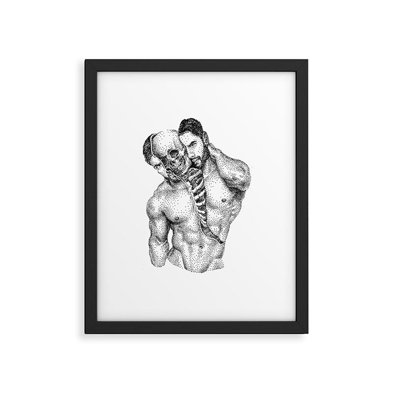 Split Spooky NOODDOOD Framed Art Print Gallery Image 4
