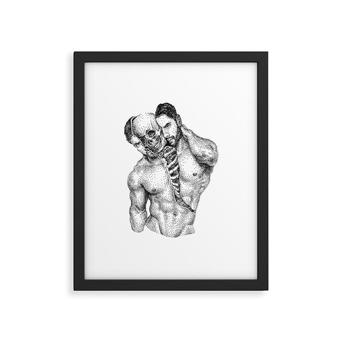 Split Spooky NOODDOOD Framed Art Print Gallery Image 1