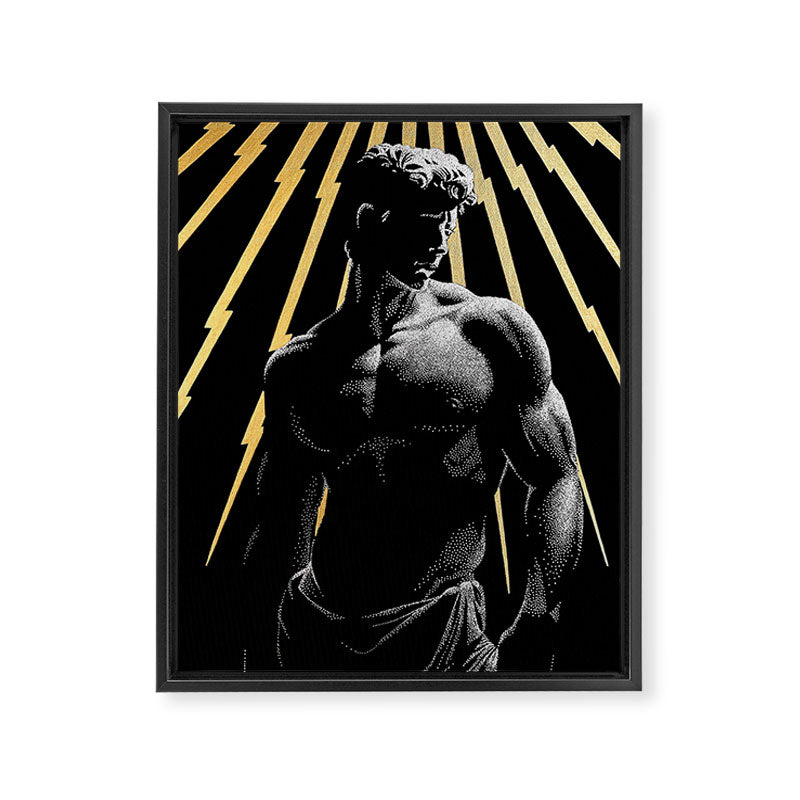 Strength of Zeus (Gold doesn't print shiny) Framed Canvas Print Gallery Image 3