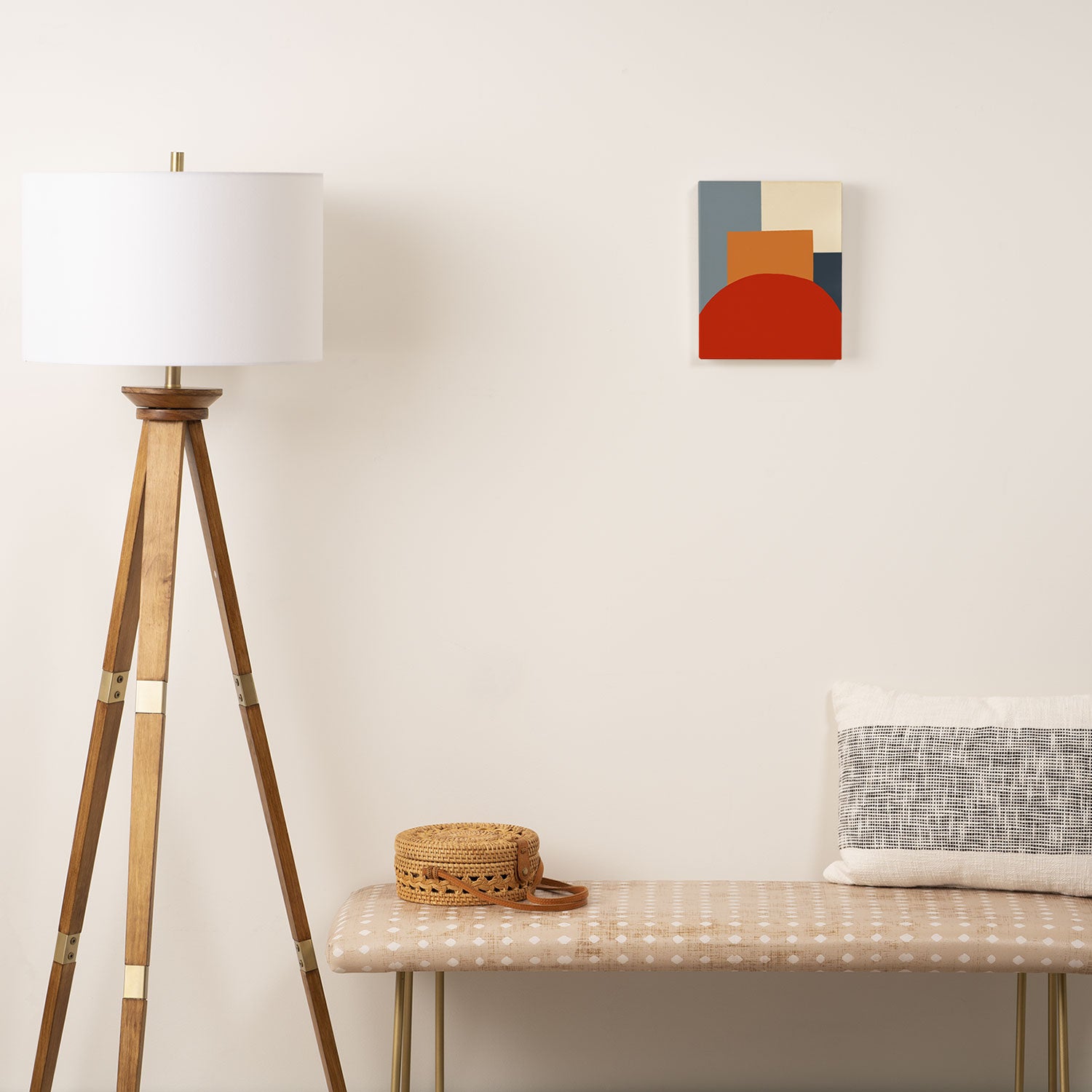 Bauhaus Reflection Number 1 - Navy Colors  Canvas Print Gallery Image 2
