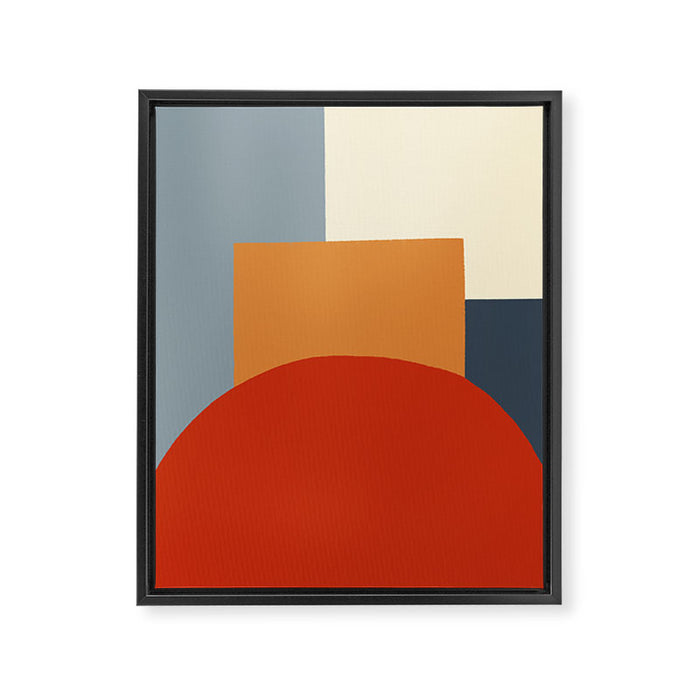 Bauhaus Reflection Number 1 - Navy Colors  Framed Canvas Print Gallery Image 1