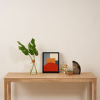 Bauhaus Reflection Number 1 - Navy Colors  Framed Canvas Print Gallery Image 4
