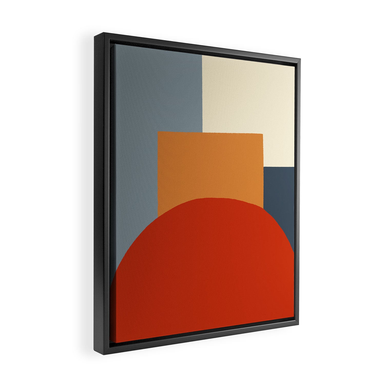 Bauhaus Reflection Number 1 - Navy Colors  Framed Canvas Print Gallery Image 2