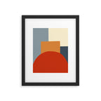 Bauhaus Reflection Number 1 - Navy Colors  Framed Art Print Gallery Image 6