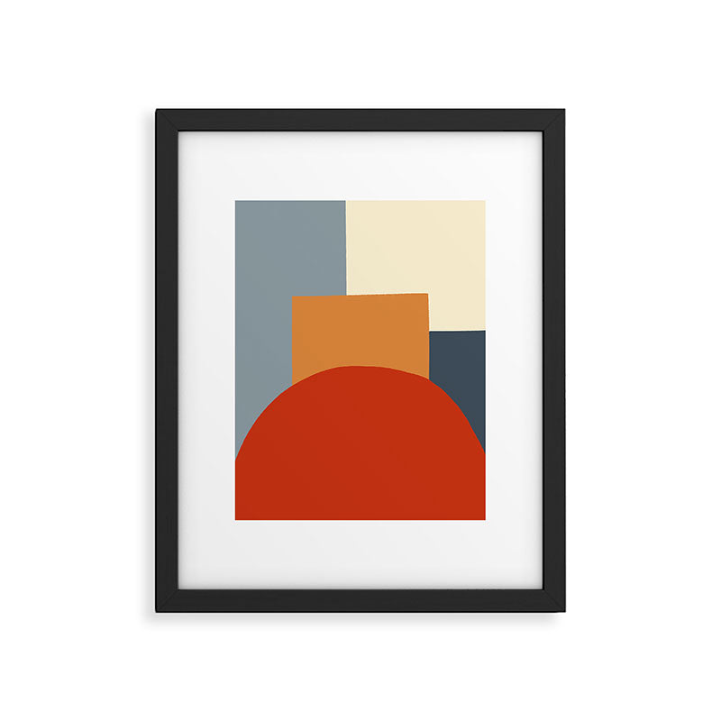 Bauhaus Reflection Number 1 - Navy Colors  Framed Art Print Gallery Image 6