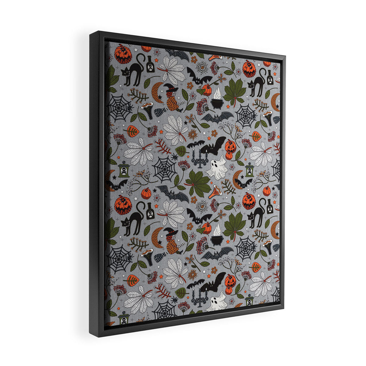 Embroidered halloween Framed Canvas Print Gallery Image 2