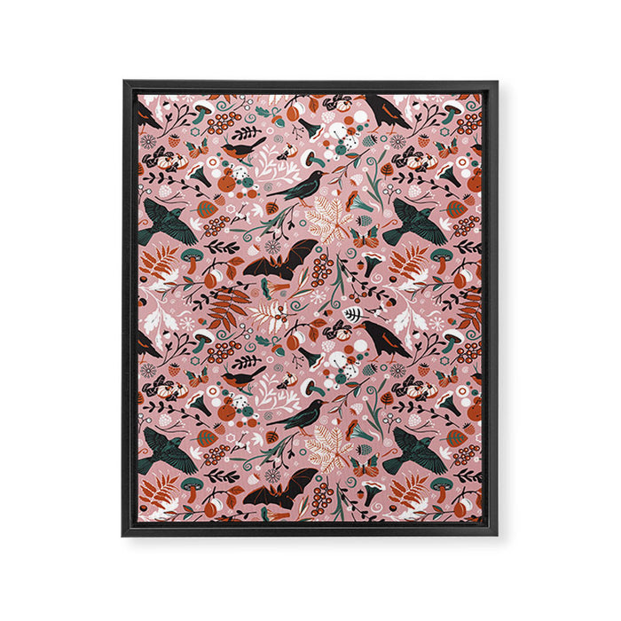 October birds Framed Canvas Print Gallery Image 1