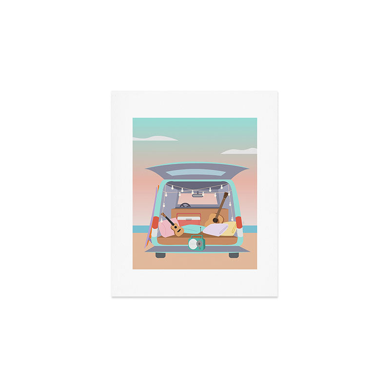 Beach Van Art Print Gallery Image 1