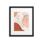 Poppies line drawing Framed Art Print Gallery Image 4