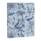 Coral Reef Life Underwater Sea Scene Blue Monochromatic Toile Pattern  Canvas Print Gallery Image 6