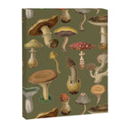 Forest Mushroom Goblincore Aesthetic Pattern - Lichen Green  Canvas Print Gallery Image 12