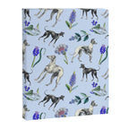 GREYHOUND DOGS and Blue Meadow Botanical Pattern  Canvas Print Gallery Image 8