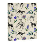 GREYHOUND DOGS and PRESSED FLOWERS Canvas Print Gallery Image 8