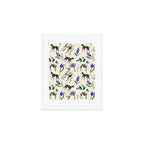 GREYHOUND DOGS and PRESSED FLOWERS Art Print Gallery Image 1