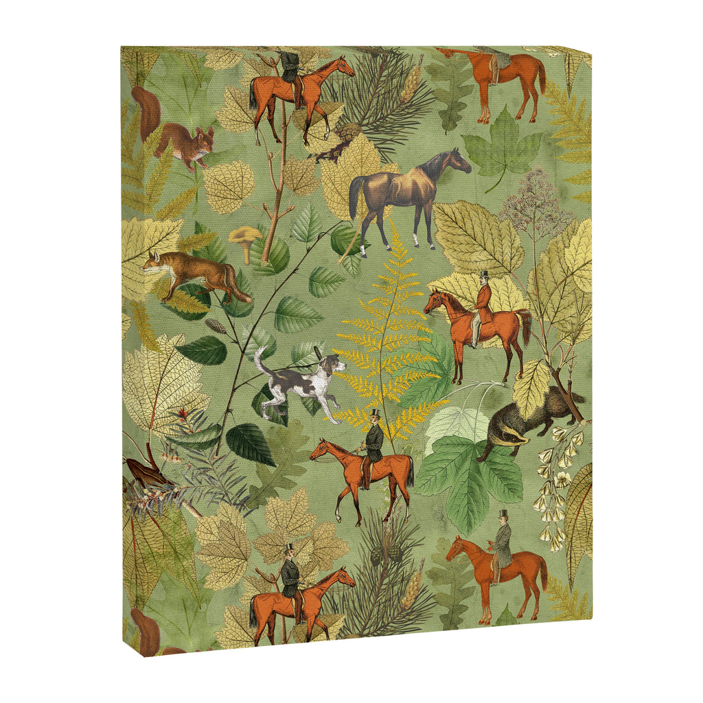 Horseback Riding In The Woods Canvas Print Gallery Image 8
