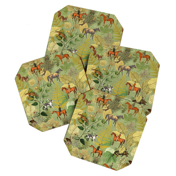 Horseback Riding In The Woods Coaster Gallery Image 1