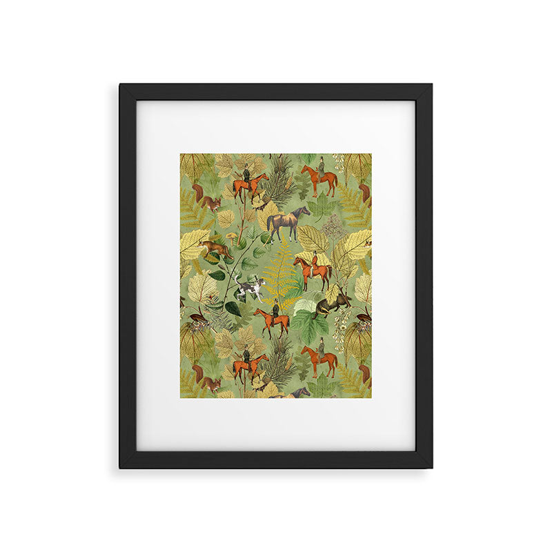 Horseback Riding In The Woods Framed Art Print Gallery Image 6