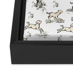 Little Sheep in Meadow - Toile pattern for Children  Framed Canvas Print Gallery Image 3