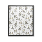Little Sheep in Meadow - Toile pattern for Children  Framed Canvas Print Gallery Image 8