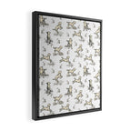 Little Sheep in Meadow - Toile pattern for Children  Framed Canvas Print Gallery Image 2