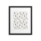 Little Sheep in Meadow - Toile pattern for Children  Framed Art Print Gallery Image 6