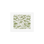 Reptiles and Amphibians Vintage Chic Monochromatic Pattern  Art Print Gallery Image 1