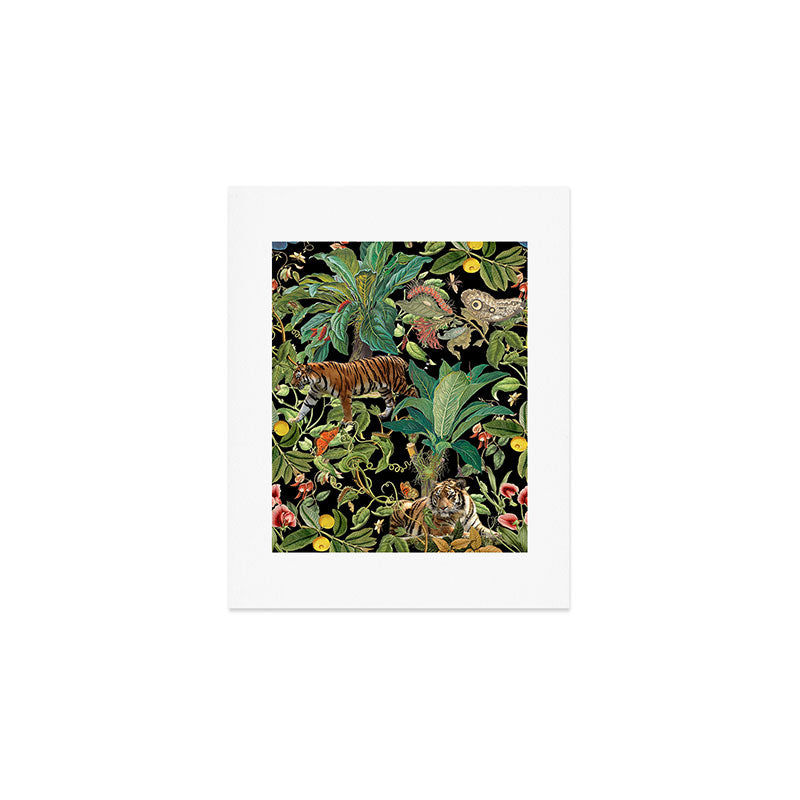 TIGER IN THE DARK JUNGLE Art Print Gallery Image 1