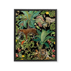 TIGER IN THE DARK JUNGLE Framed Canvas Print Gallery Image 6