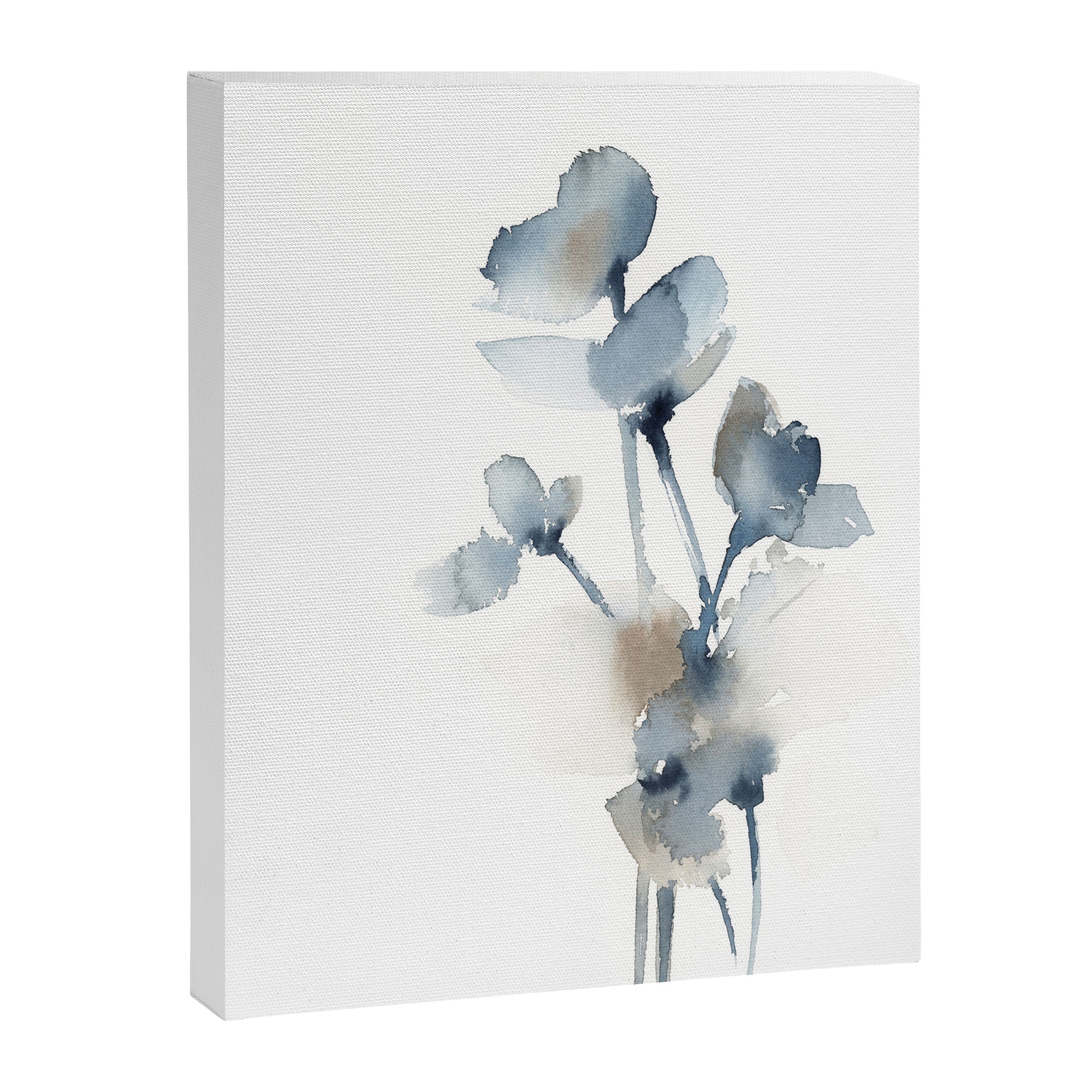 Blue grey florals Canvas Print Gallery Image 6