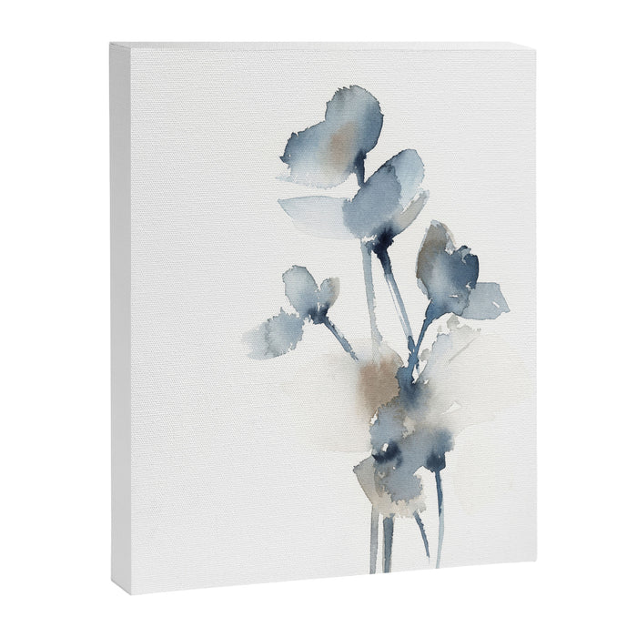 Blue grey florals Canvas Print Gallery Image 1