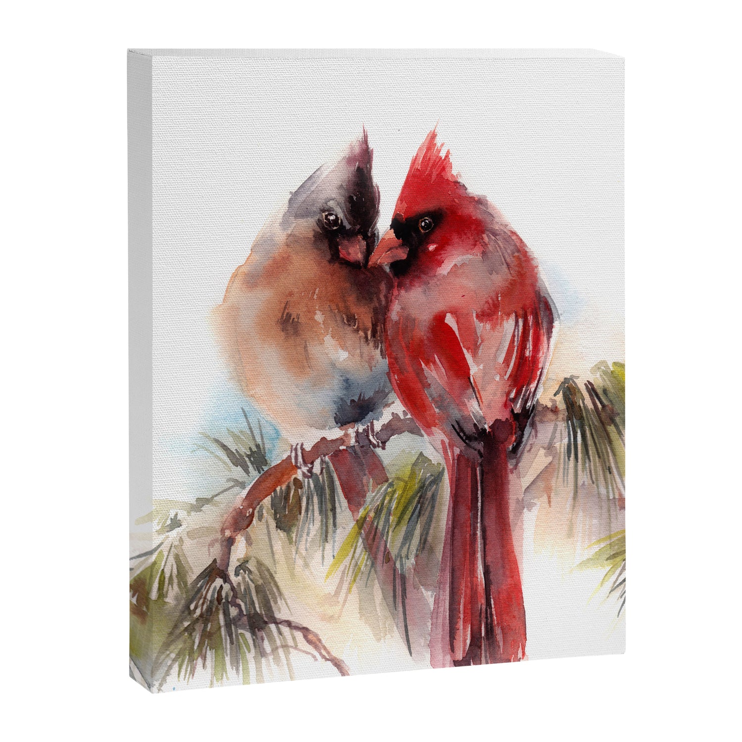 Cardinal Birds Couple Canvas Print Gallery Image 6