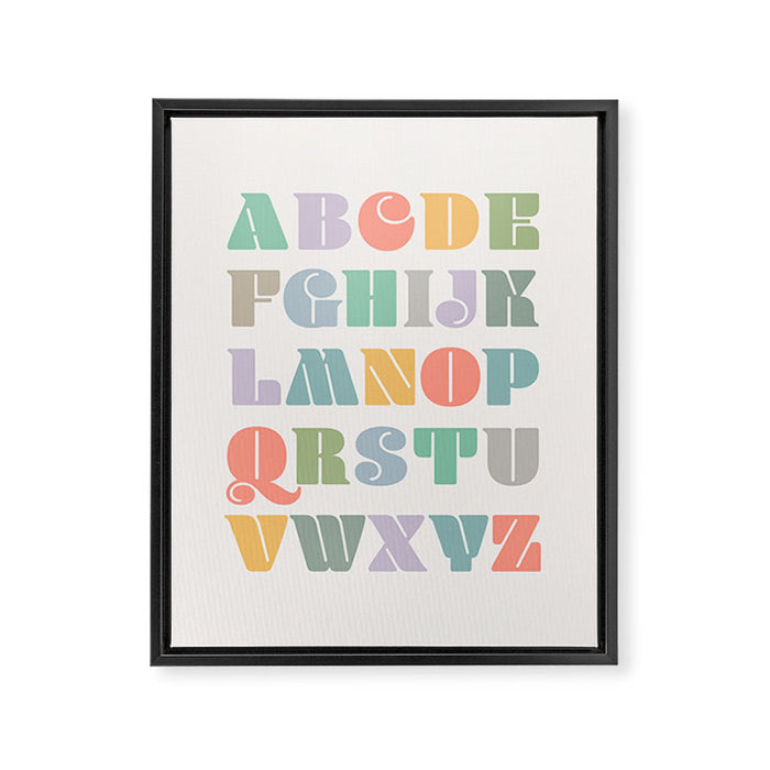 ABCs - Alphabet Framed Canvas Print Gallery Image 1