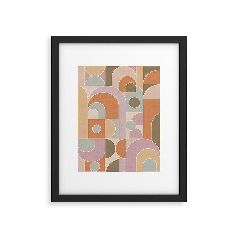 Abstract bauhaus Shapes Framed Art Print Gallery Image 5