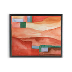 Abstract Desert Landscape Watercolor Framed Canvas Print Gallery Image 8