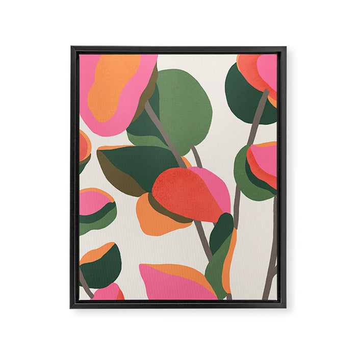 Abstract Eucalyptus Leaves Framed Canvas Print Gallery Image 1