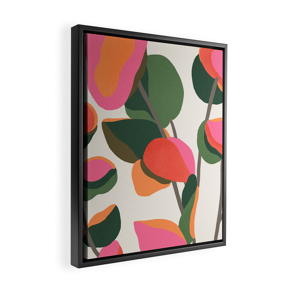Abstract Eucalyptus Leaves Framed Canvas Print Gallery Image 2