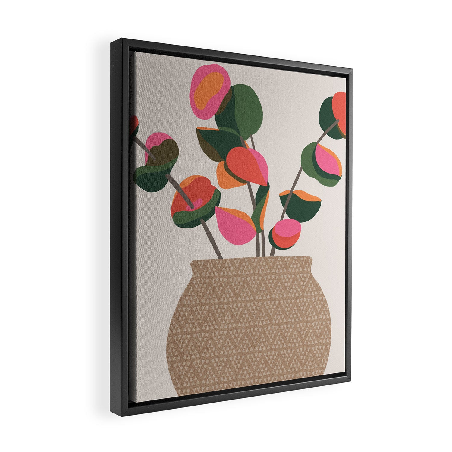 Abstract Eucalyptus Leaves III Framed Canvas Print Gallery Image 2