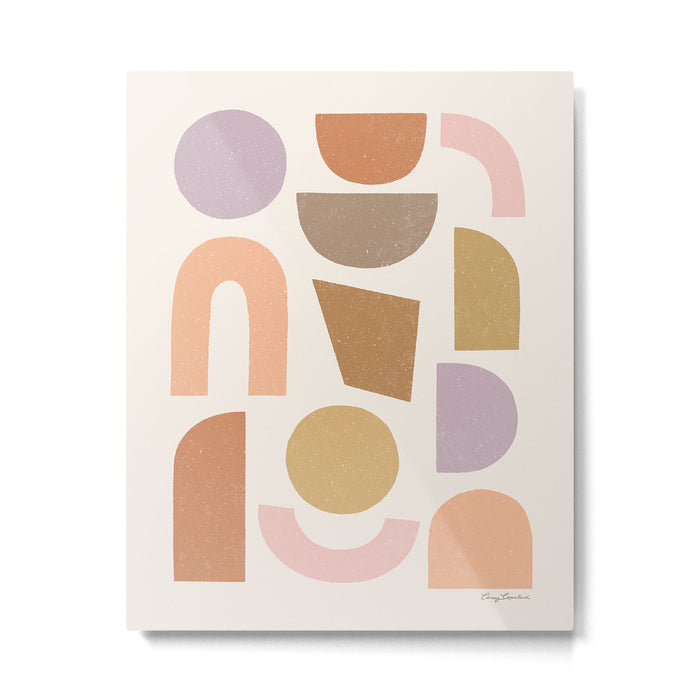 Bauhaus Geo Shapes - Fall Colors Metal Print Gallery Image 1