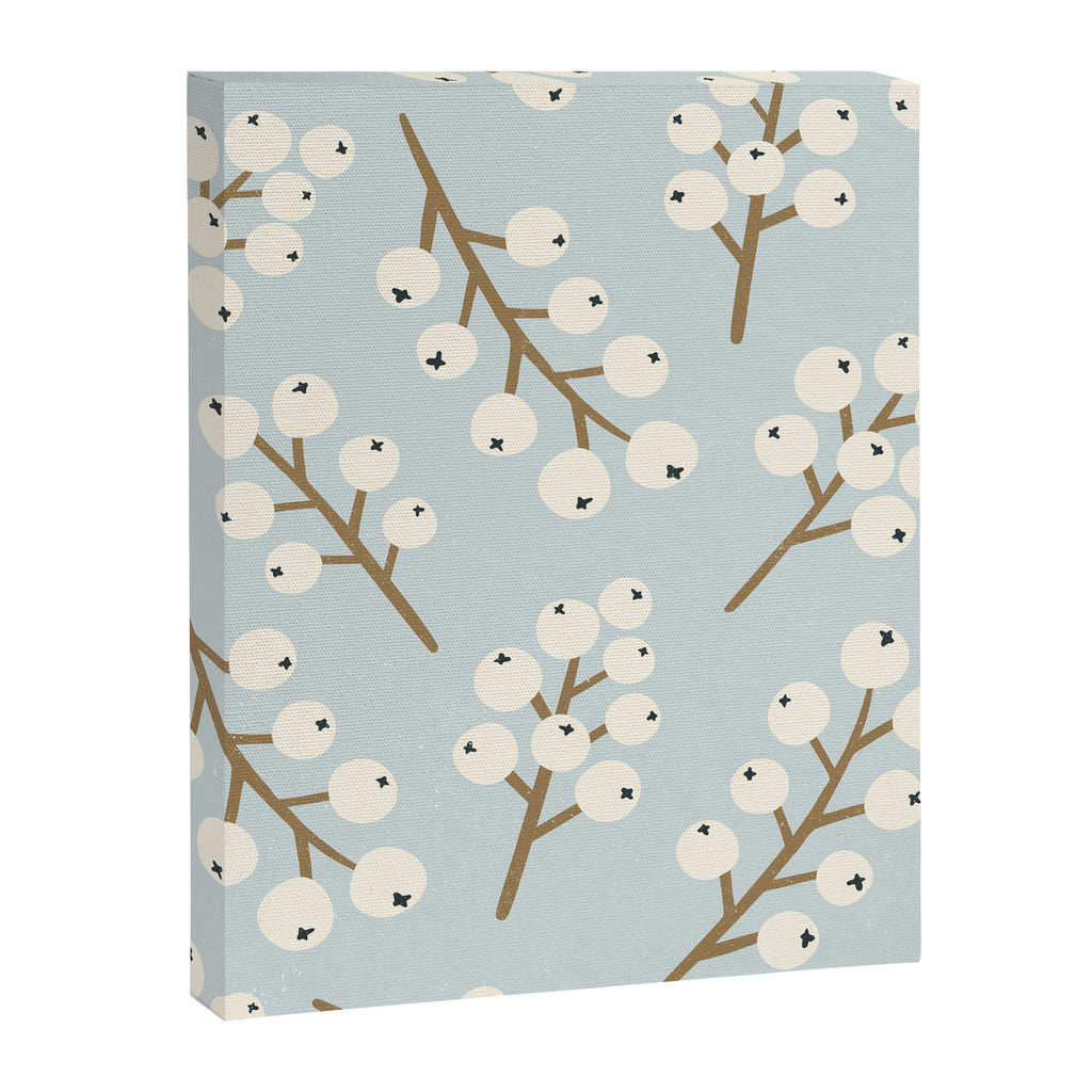 Berries and Branches - Light Blue Canvas Print Gallery Image 8