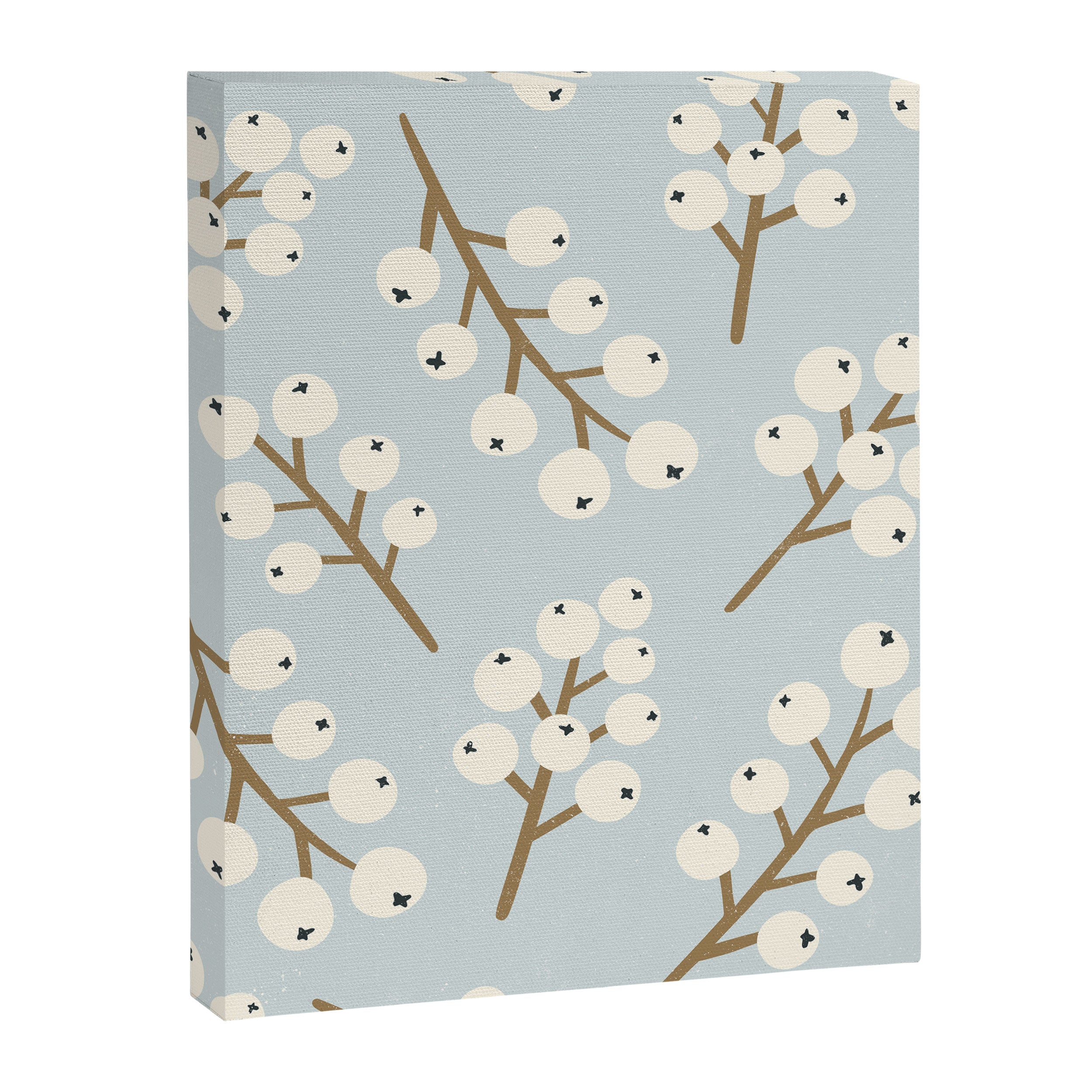 Berries and Branches - Light Blue Canvas Print Gallery Image 8