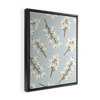 Berries and Branches - Light Blue Framed Canvas Print Gallery Image 2